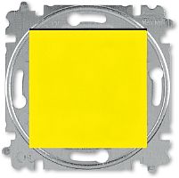 Выключатель кнопочный без рамки ABB EPJ Levit 1-кл. желтый/дымчатый чёрный картинка